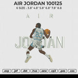 AIR JORDAN 100125 Embroidery File 6 size