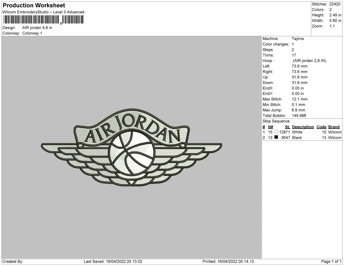 Air Jordan V3 Embroidery
