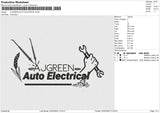 A JGREEN AUTO ELECTRICAL Embroidery File 6 size