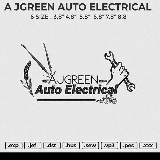 A JGREEN AUTO ELECTRICAL Embroidery File 6 size