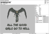 Allgirlstext Embroidery File 6 sizes