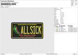 ALL SICK  Embroidery
