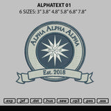 Alphacircle 01 Embroidery File 6 sizes