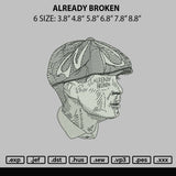 Already Broken Embroidery File 6 sizes