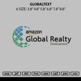 Globaltext Embroidery File 6 sizes