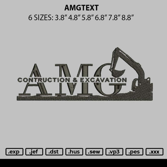 Amgtext Embroidery File 6 sizes