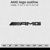 AMG logo Embroidery File 6 size