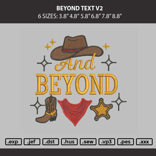 Beyond Text V2 Embroidery Machine Design File 6 sizes