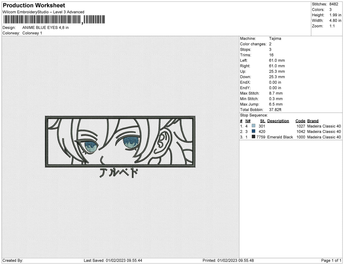 ANIME BLUE EYES REVISI