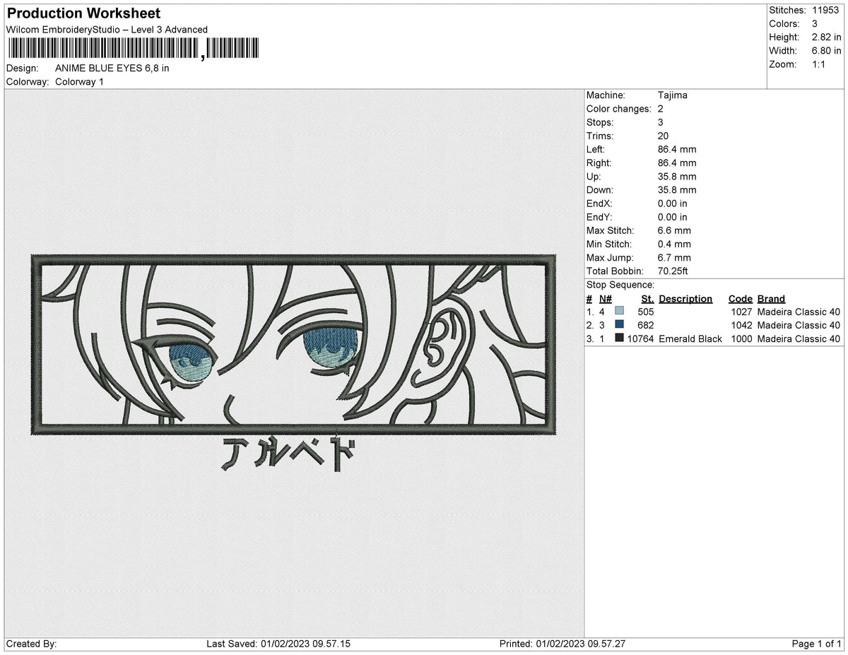ANIME BLUE EYES REVISI