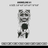 Animeline 01 Embroidery File 6 sizes