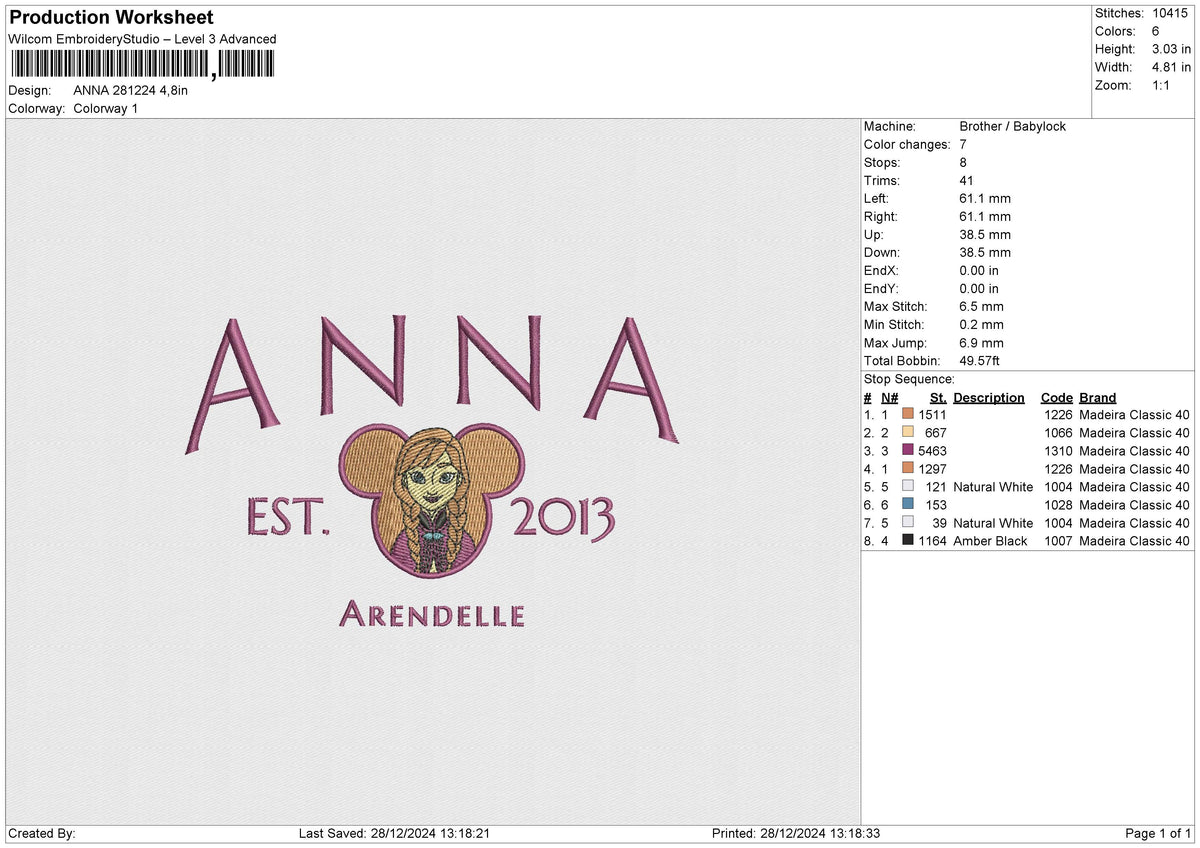 ANNA 281224 Embroidery File 6 size