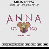 ANNA 281224 Embroidery File 6 size
