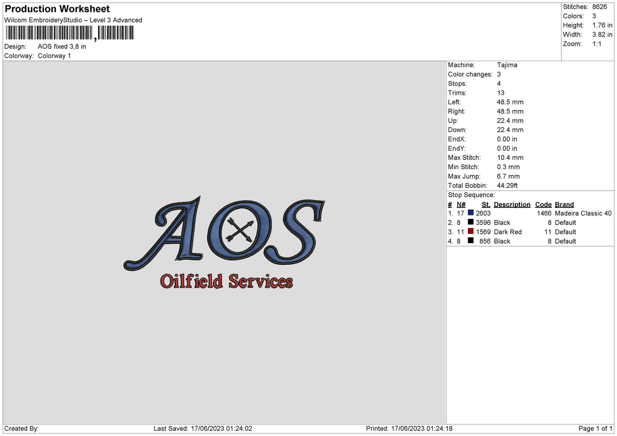 AOS Embroidery File 6 size