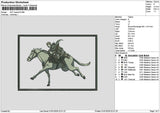 Horse 0101 Rectangle Embroidery File 6 sizes