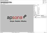Apsona Embroidery File 6 sizes
