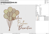 ARA BALLON DECORATION Embroidery File 6 size