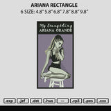 Ariana rectangle Embroidery File 6 sizes