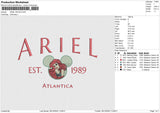 ARIEL 281224 Embroidery File 6 size