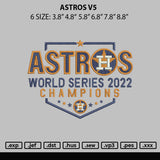 Astros V5 Embroidery File 6 sizes