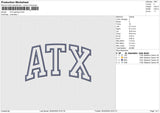 ATX applique Embroidery File 6 size