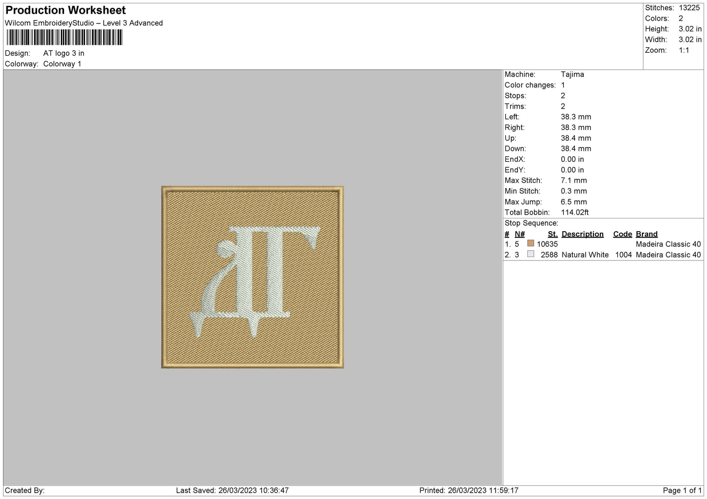 At Logo Embroidery
