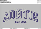 AUNTIE Embroidery File 6 Size