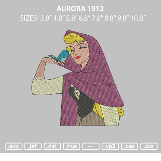 Auroratext 1912 Embroidery File 6 sizes