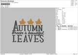 Autumn Embroidery File 6 sizes