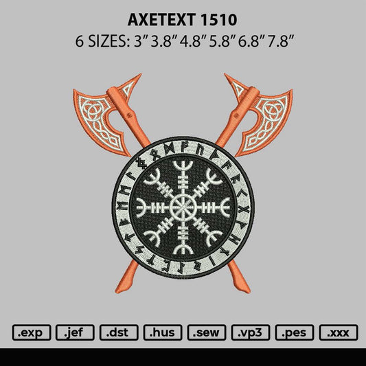 Axetext 1510 Embroidery File 6 sizes