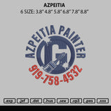 Azpeitia Embroidery File 6 sizes
