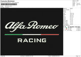 Alfa Romeo Embroidery File 6 size