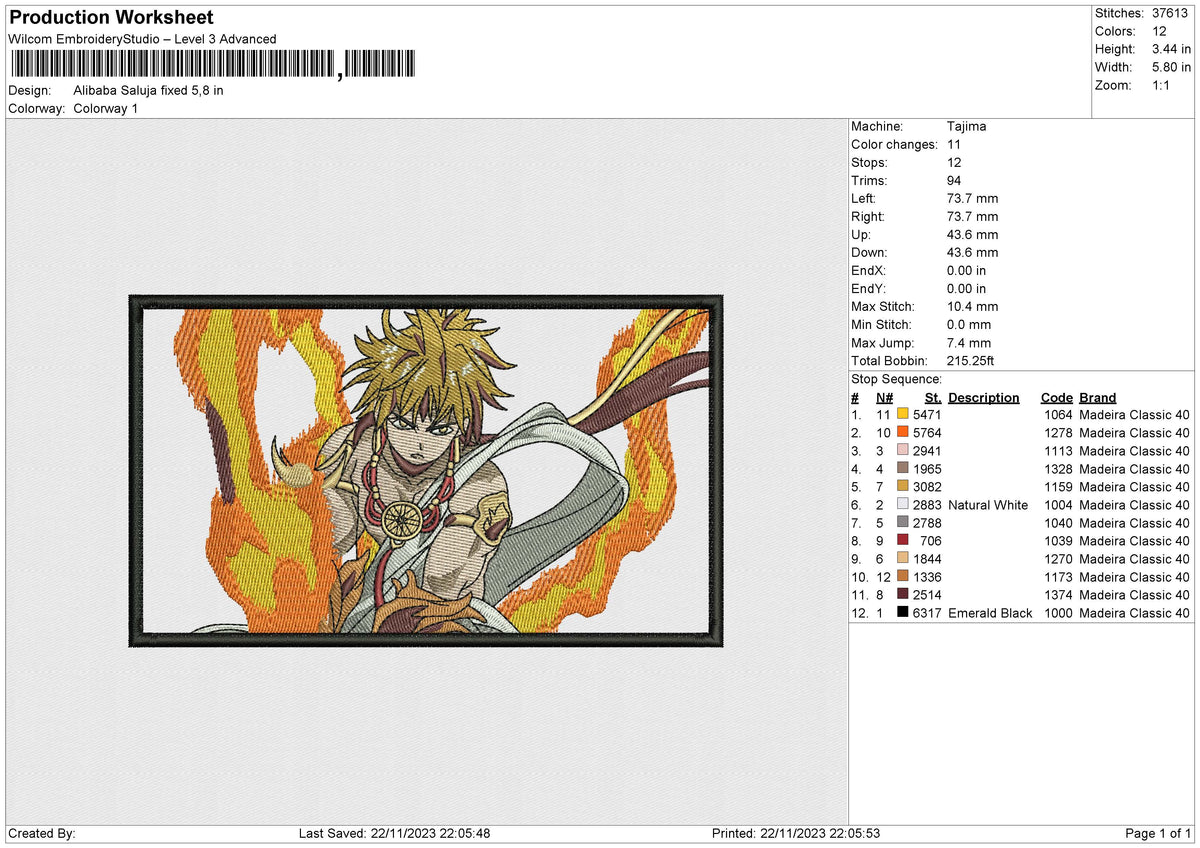 Alibaba Saluja Embroidery File 6 size