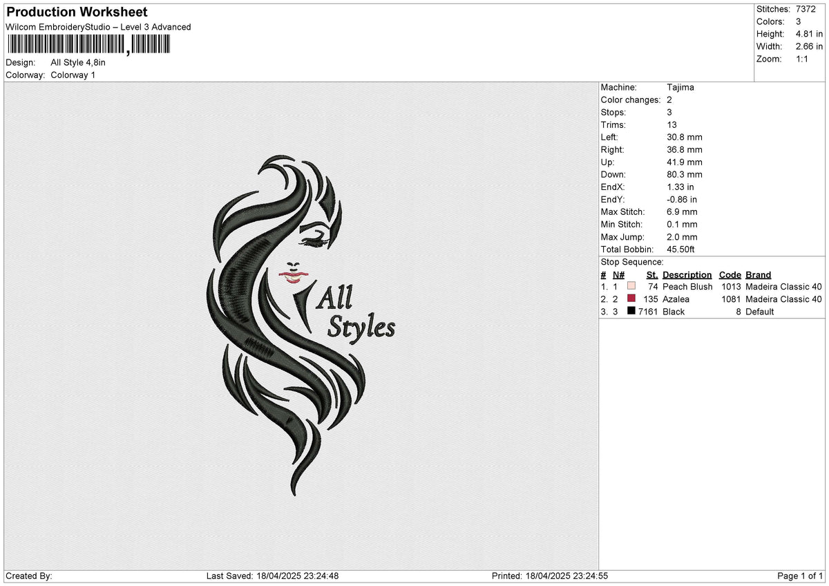 All Style Embroidery File 6 size