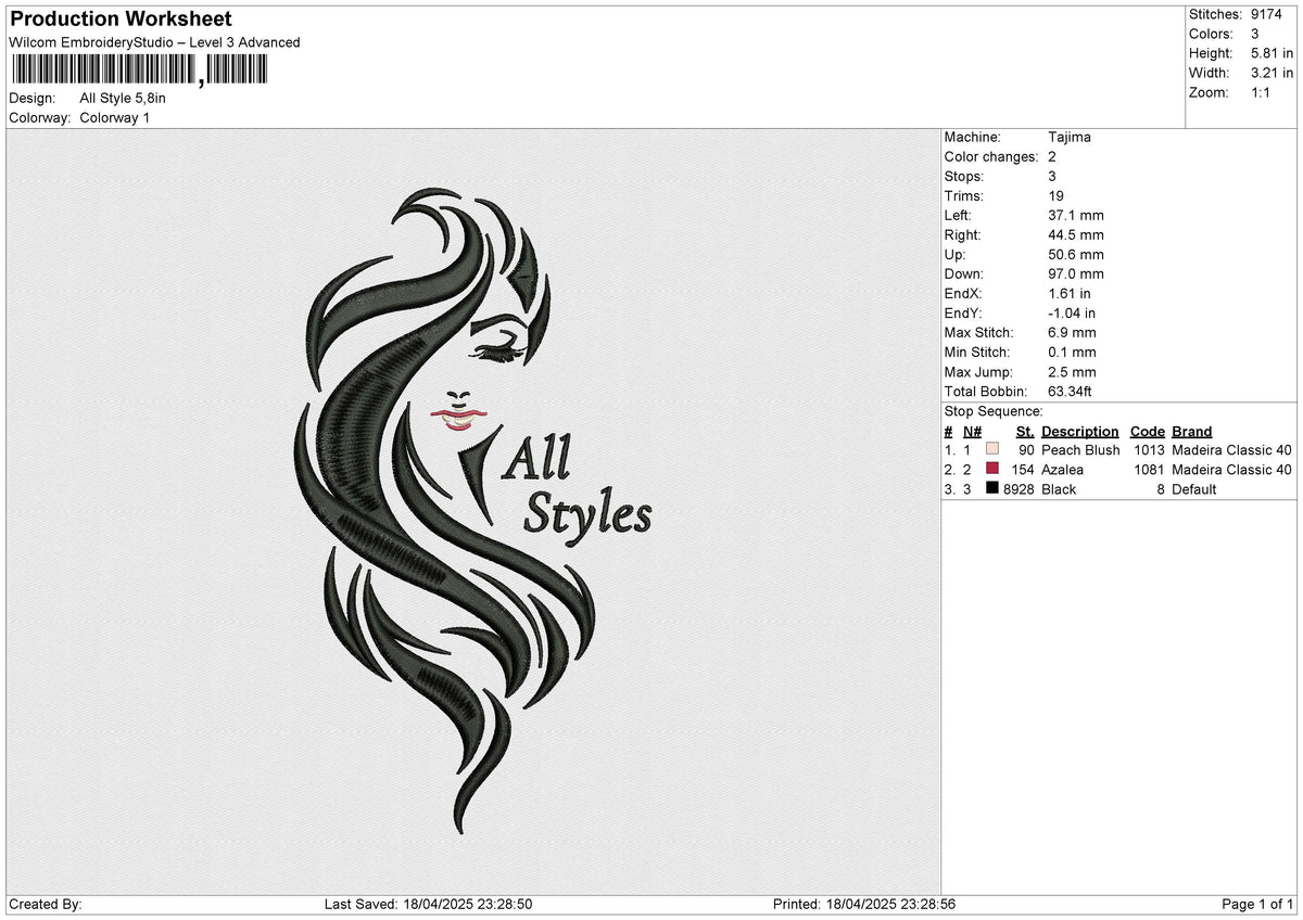 All Style Embroidery File 6 size