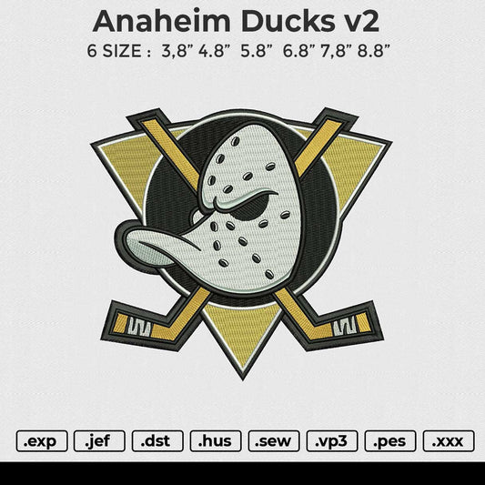 Anaheim Ducks v2 Embroidery