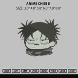 Anime Chibi B Embroidery File 6 sizes