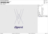 Apparel Embroidery File 6 size