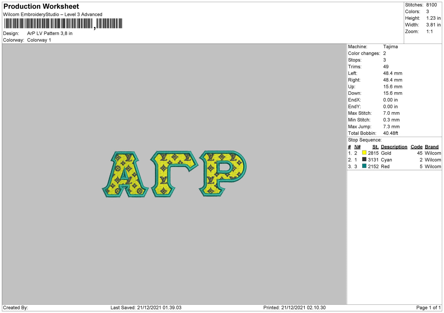 ARP Lv Pattern
