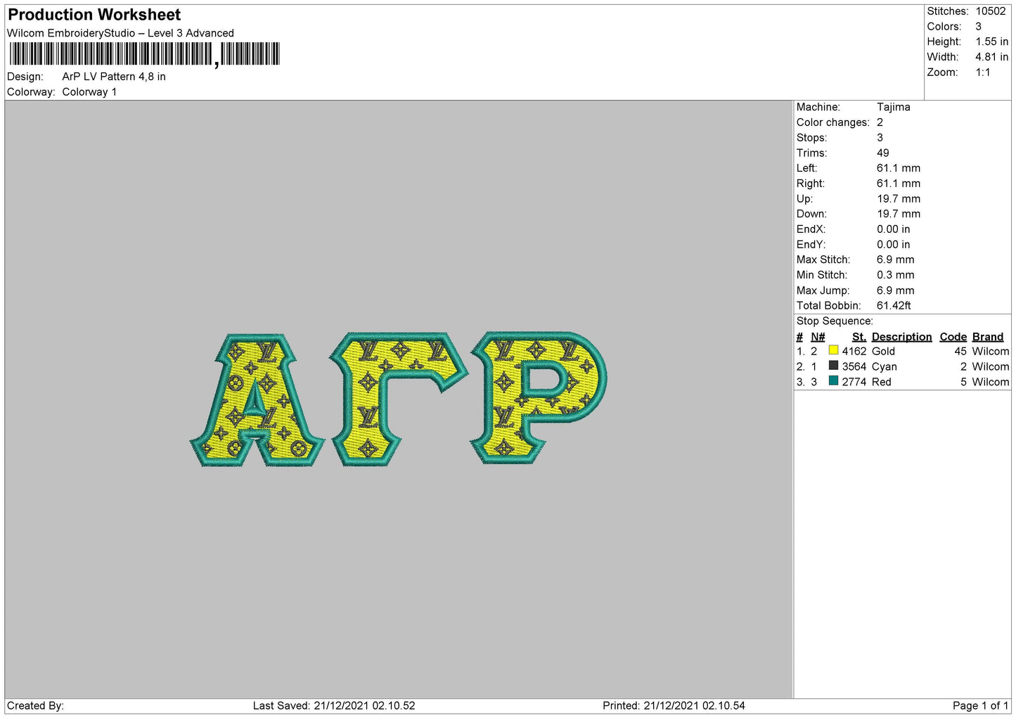 ARP Lv Pattern