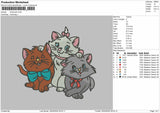 Aristocats Embroidery File 6 sizes