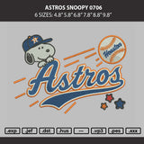 Astros Snoopy 0706 Embroidery File 6 sizes