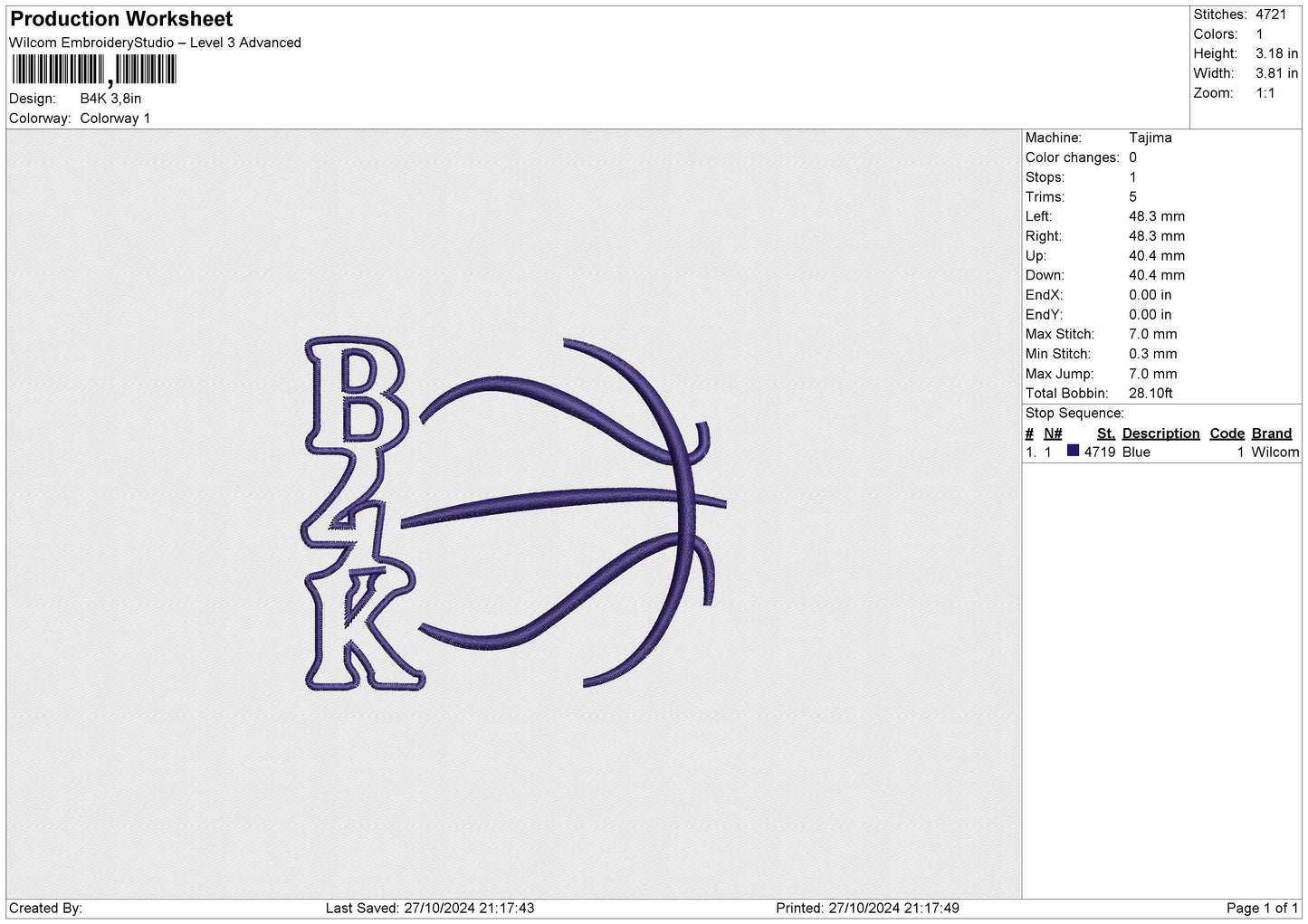 B4K Embroidery File 6 size