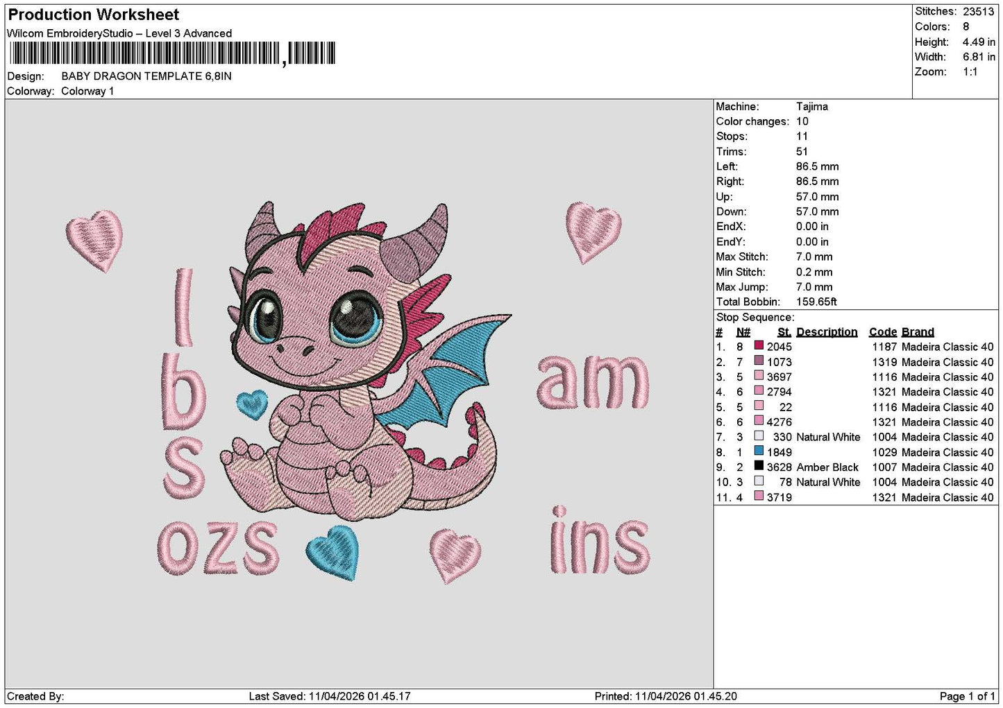 Dragon Am Pm Embroidery 2 Files