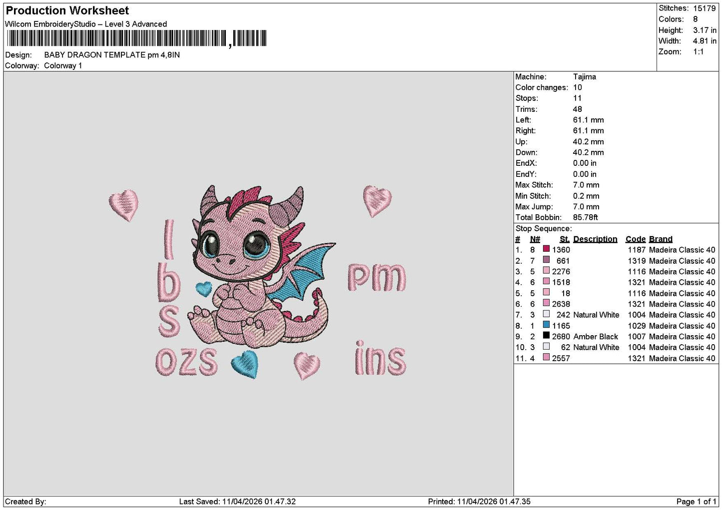 Dragon Am Pm Embroidery 2 Files