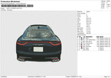 BACK STINGER CAR Embroidery File 6 size