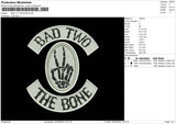 Bad Text Embroidery File 6 sizes
