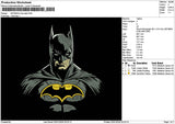 Batman0201 Embroidery File 6 sizes