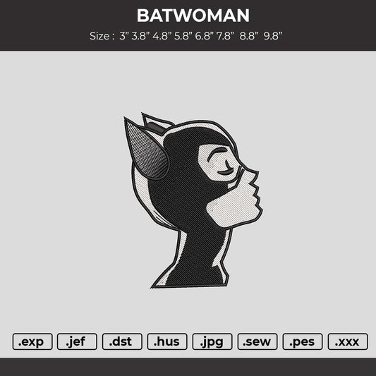 BATWOMAN Embroidery File 6 sizes