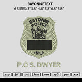 Bayonnetext Embroidery File 6 sizes